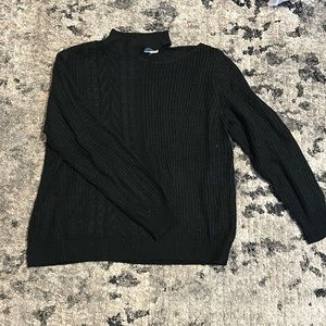 Mock Neck Black Sweater